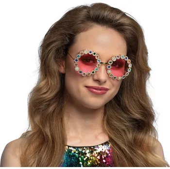 Karnevalový kostým Hippie brýle s kamínky