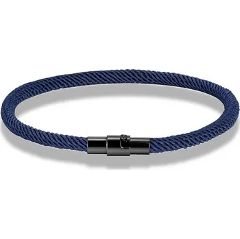 Náramek Stylový náramek z oceli | pánský náramek, dámský náramek - Tmavě modrá , 21 cm