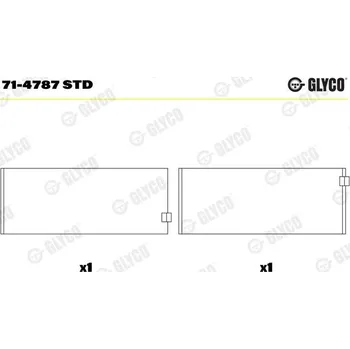 Ojnice Ojniční ložisko GLYCO 71-4787 STD