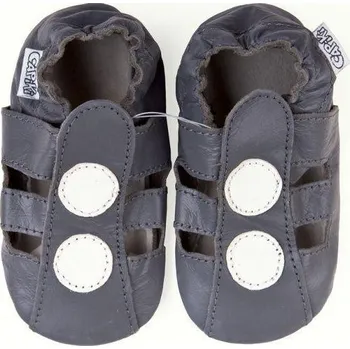 Capáčky CAPIKI Kožené capáčky 18-24 m (22/23) 15,5 cm SANDÁLKY šedé