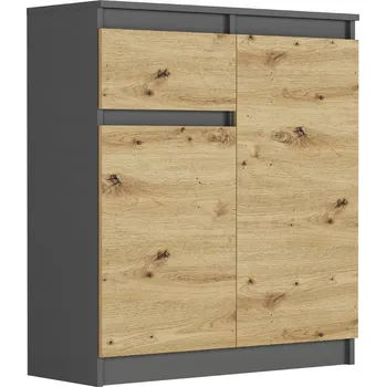 Komoda KOMODA SE ZÁSUVKAMI 98 CM BÍLÁ SKŘÍŇKA S 1 ŠUPLÍK PL S-1 ANTRACIT MIX ARTISAN