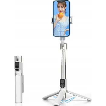 Selfie tyč Bluetooth selfie tyč mini P70S Plus se stativem bílá