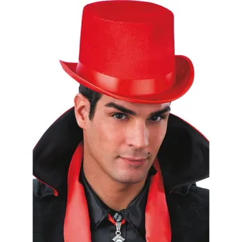 Karnevalový kostým Cylindr červený karnevalový