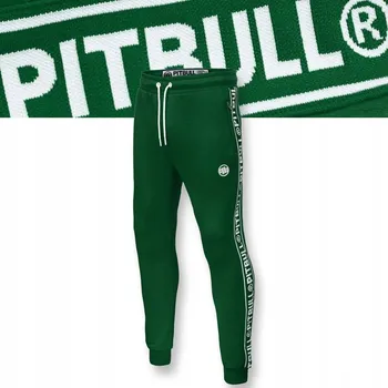 Pánské oblečení Pitbull pánské tepláky Oldschool Tape Logo zelené, velikost M