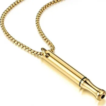 Náhrdelník Mindfulness náhrdelník pro hluboké dýchání | přívěsek, šperk na krk - Zlato