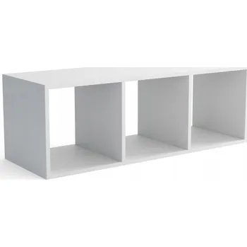 Komoda Modulární regál PERUS trojitý bílý klasický závěsný do obývacího pokoje ložnice