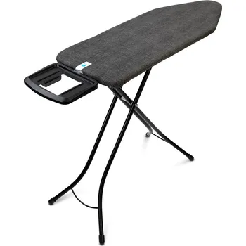 Brabantia Žehlicí prkno C, 124x45cm, pevná odkládací plocha pro žehličky, černý rám 25mm, Denim Black