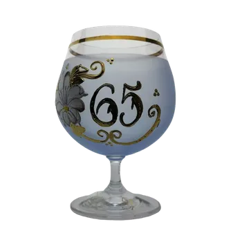Sklenice Sklenka k výročí 65 let - modrá