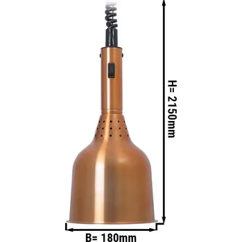 Lednice G.Gastro Ohřívací lampa - Ø 180 mm - měď