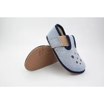 Chlapecká obuv PEGRES barefoot pantofle BF03 modrá - vel. 22