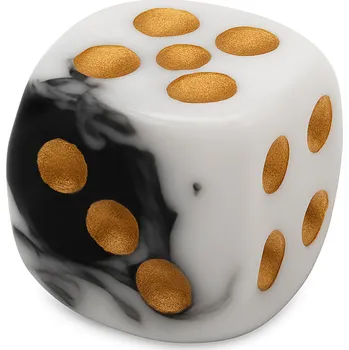 Hrací kostka Hrací kostka černobílá/ zlatá