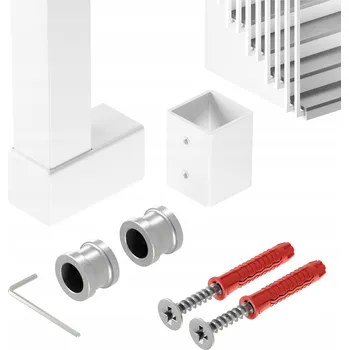 Zábradlí ZÁBRADLÍ NA SCHODY BÍLÉ TYČE 25x25 mm 148 cm HARFA SOHO