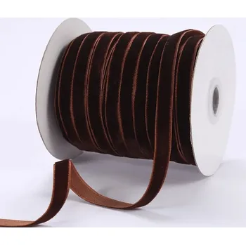 Stuha Sametová stuha na dárky 10 mm 450 cm | svatební dekorace, ozdobná stuha - 119