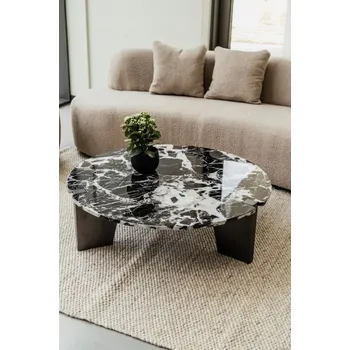 Konferenční stolek Konferenční stolek Monnarita kulatý 100 x 100 x 30 cm černý