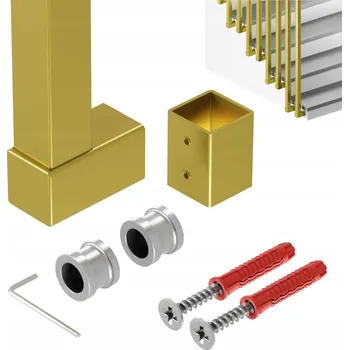 ZÁBRADLÍ NA SCHODY TYČ SLOUPEK ZLATÝ 25x25 mm 100 cm HARFA SOHO