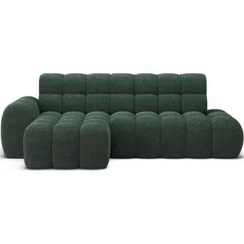 Sedací souprava Rohová rozkládací sedací souprava CEEDRO 283 cm s elektrickým výsuvem Amore 35 tmavě zelená levá