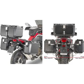 Zavazadlo na motocykl Plo1179Cam trubkový nosič bočních kufrů PL One-Fit pro Honda Crf 1100L Africa Twin (20-23)