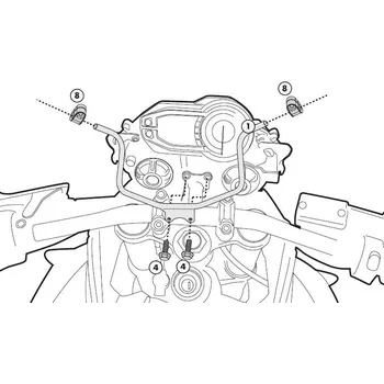 D6112Kit pro Kymco Xciting S 400i Tcs (18-24) montážní sada pro plexi D 6104ST