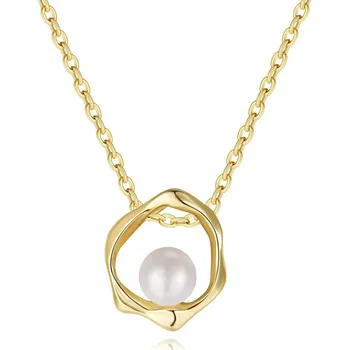 Náhrdelník Majya Stříbrný řetízek s přívěskem AMALIA pozlacený Ag/; ≤1,79 g 11645