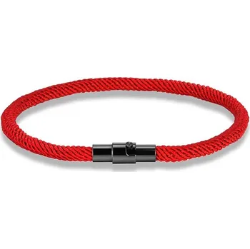 Náramek Stylový náramek z oceli | pánský náramek, dámský náramek - Šťastná červená , 19 cm