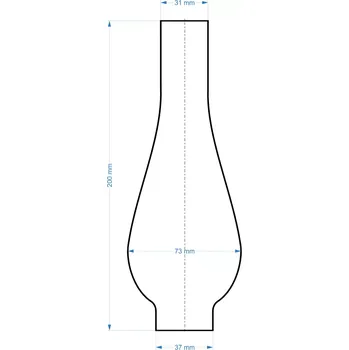 Petrolejová lampa Cylindr k lampě 5"