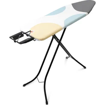 Brabantia Žehlicí prkno B, 124x38cm,odkládací plocha pro žehličky, černý rám 22mm, Spring Bubbles