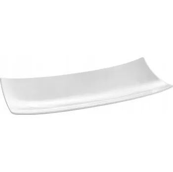 Dekorativní obdélníkový podnos/tác BARKA 218x105mm bílý porcelán - Hen