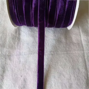 Stuha Sametová stuha na dárky 10 mm 450 cm | svatební dekorace, ozdobná stuha - 229