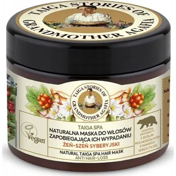 Vlasová regenerace Babička Agafija Tajga Stories přírodní maska proti vypadávání vlasů s ženšenem sibiřským 300 ml