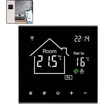 TERMOSTAT PRO PODLAHOVÉ TOPENÍ TOPNÉ ROHOŽE WIFI TUYA LCD 16A SMART