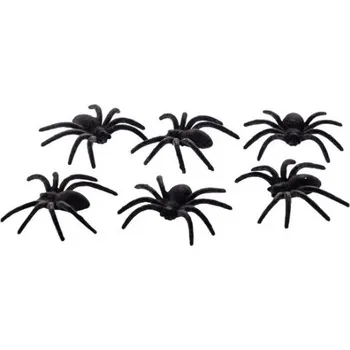 6 černých sametových pavouků