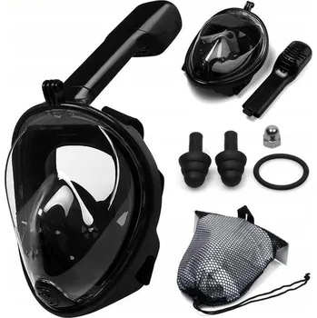 Potápěčské vybavení Potápěčské Brýle Renew Force celoobličejová dětská s trubičkou černá S/M