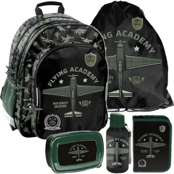 Školní batoh Vícekomorový Školní batoh Paso, vícebarevný, zelený, 1 l