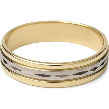 Prsten Zlatý 585/1000 snubní prsten dvoubarevný