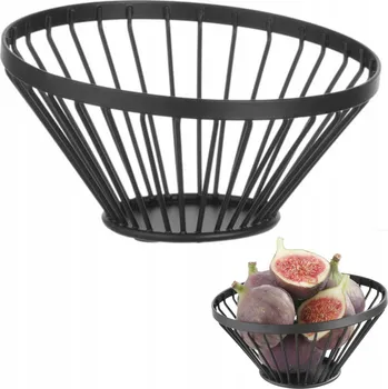 Drátěný košík / miska na ovoce, černý s matným povrchem, průměr 150 mm - Hendi 4