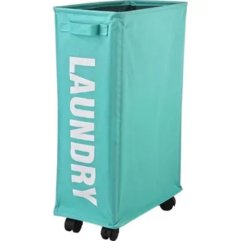 Koš na prádlo Elegantní skládací prádelní koš z oxford látky | úložný koš, prádelní koš - Nebesky modrá malá velikost s kladkou