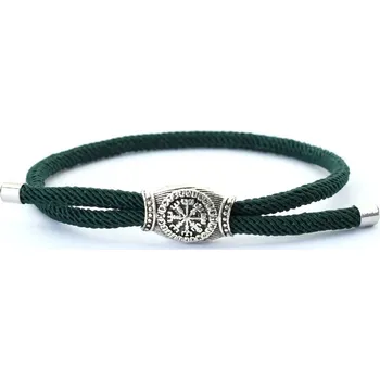 Náramek Pletený náramek z oceli pro muže | pánský náramek, pánský šperk - Zelený