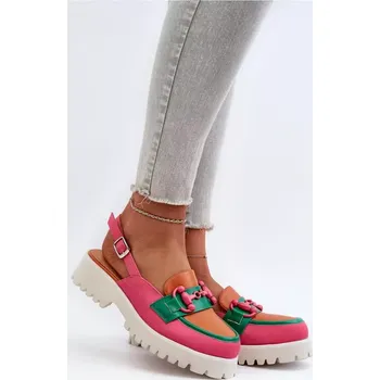 Dámské sandále Dámské sandály MR38-656 růžovo-oranž-zelené - Step in style 41