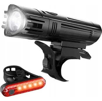 Cyklosvítilna LED SVĚTLO NA KOLO SADA PŘEDNÍ + ZADNÍ NABÍJENÍ USB
