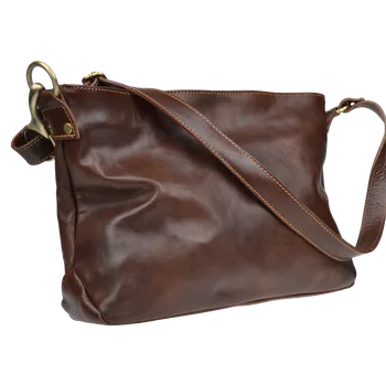 Kabelka NovaKabelka.cz Kožená italská crossbody kabelka Corinna Marrone