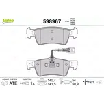 VALEO Sada brzdových destiček kotoučové brzdy VA 598967