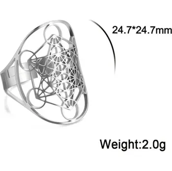 Prsten Prsten lotus z chirurgické oceli | dámský prsten | nastavitelný prsten - Style1 S