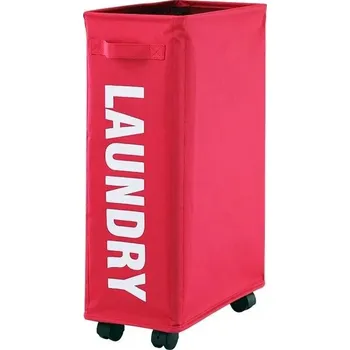 Koš na prádlo Elegantní skládací prádelní koš z oxford látky | úložný koš, prádelní koš - Červená malá velikost s kladkou