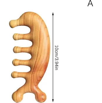 hřeben Dřevěný masážní hřeben na vlasy | hřeben, kartáč - A3