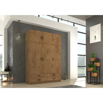 Šatní skříň ŠATNÍ SKŘÍŇ STELLA 135 CM DUB LEFKAS