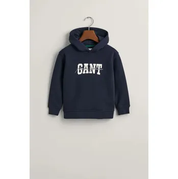Dívčí mikina MIKINA GANT ARCH SCRIPT HOODIE EVENING BLUE