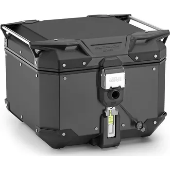 Zavazadlo na motocykl Obkev42B černý horní kufr Givi Trekker Outback Evo hliníkový (Monokey topcase), bez zámku, 42 l.