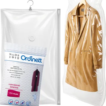 Pytel na prádlo Vakuový obal s věšákem 70×140 Cm na obleky, šaty a bundy