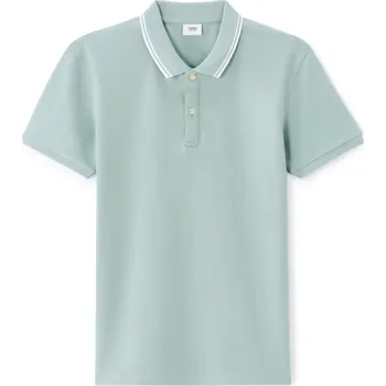 Pánské oblečení Celio Polo tričko Leprime 1170329 Šedá M