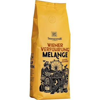 Sonnentor Vídeňské pokušení® Melange, pražená káva zrnková, BIO, 500 g *CZ-BIO-002 certifikát